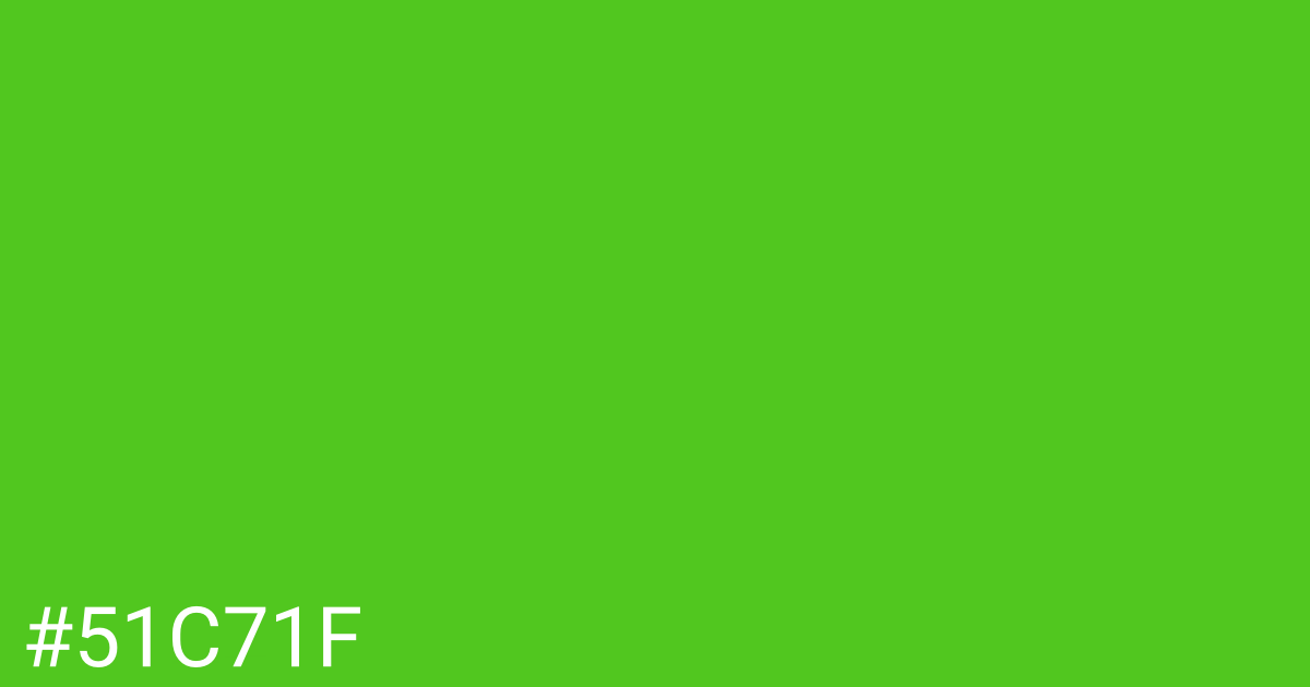 Hex color #51c71f graphic