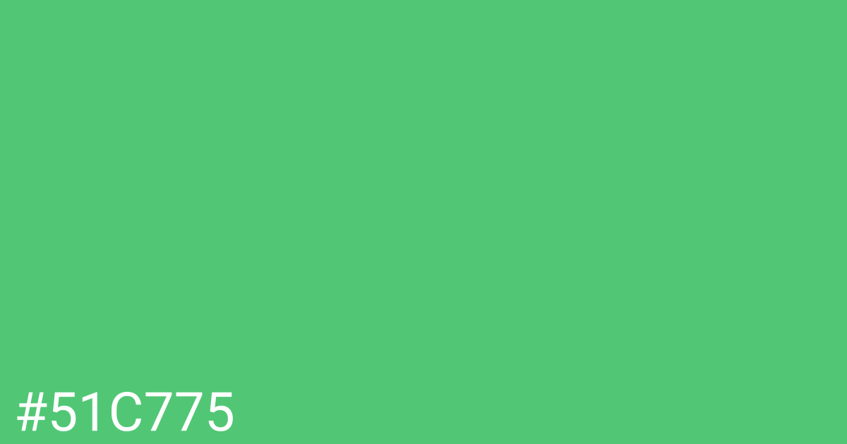 Hex color #51c775 graphic