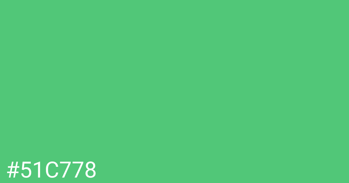 Hex color #51c778 graphic