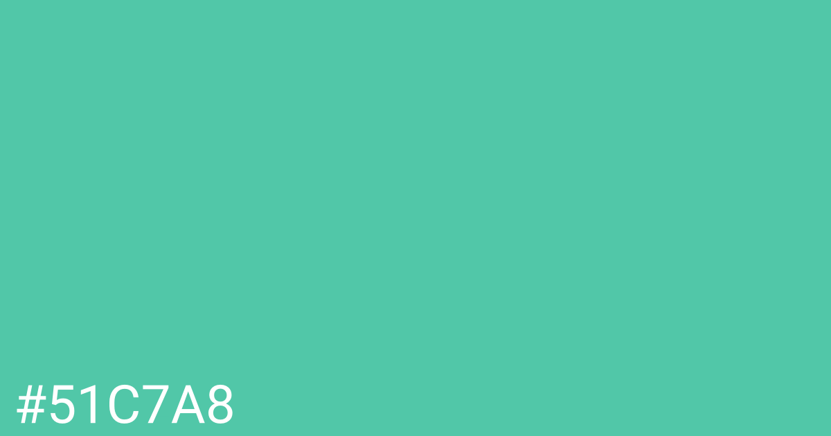 Hex color #51c7a8 graphic