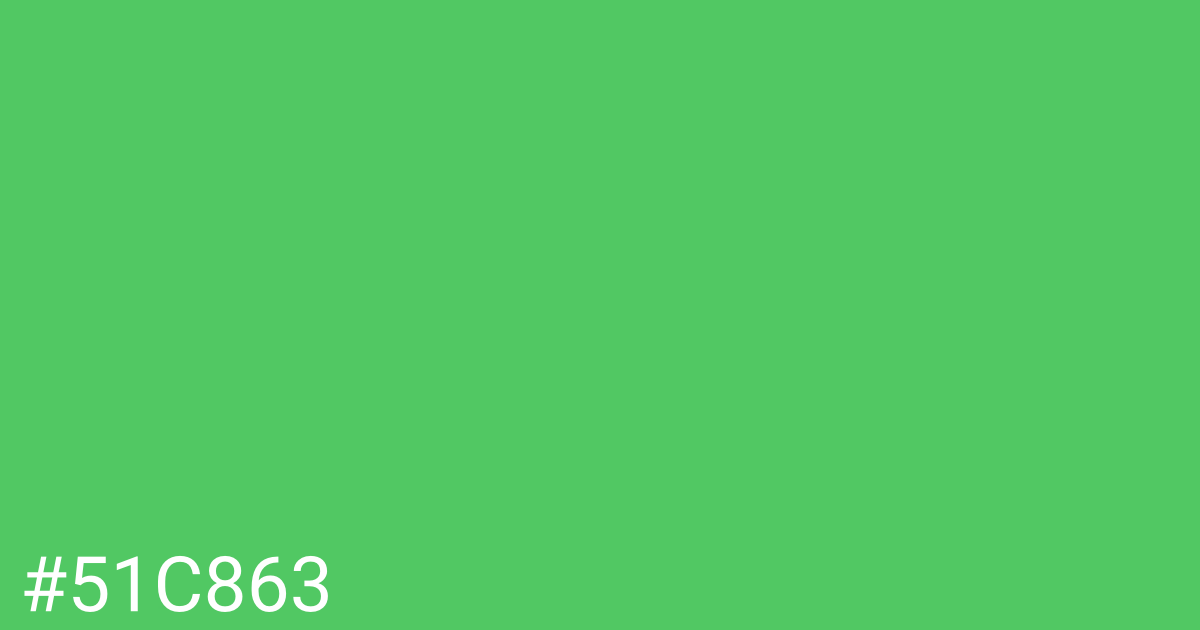 Hex color #51c863 graphic