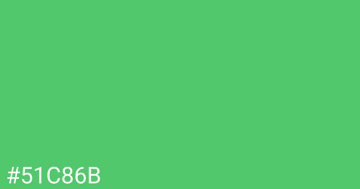 Hex color #51c86b graphic