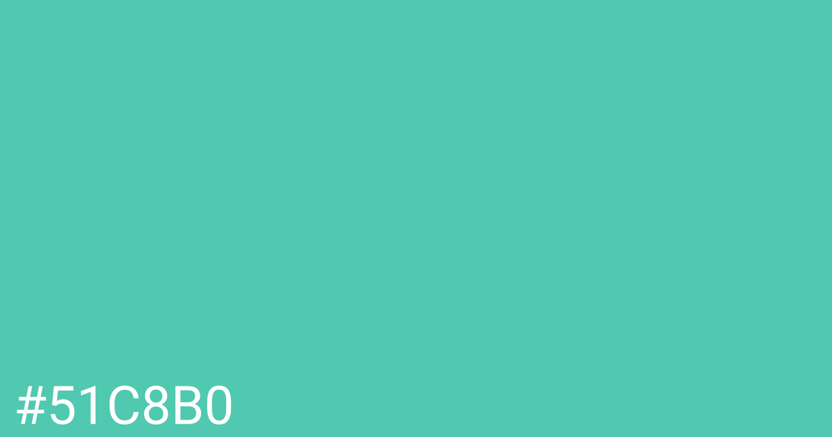 Hex color #51c8b0 graphic