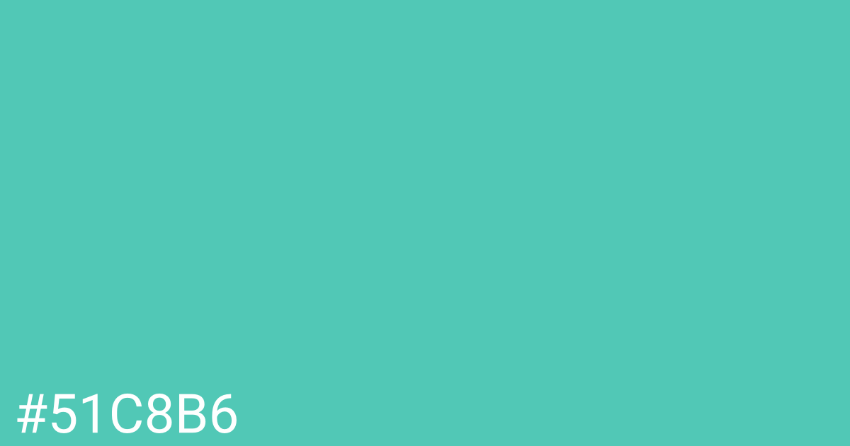 Hex color #51c8b6 graphic