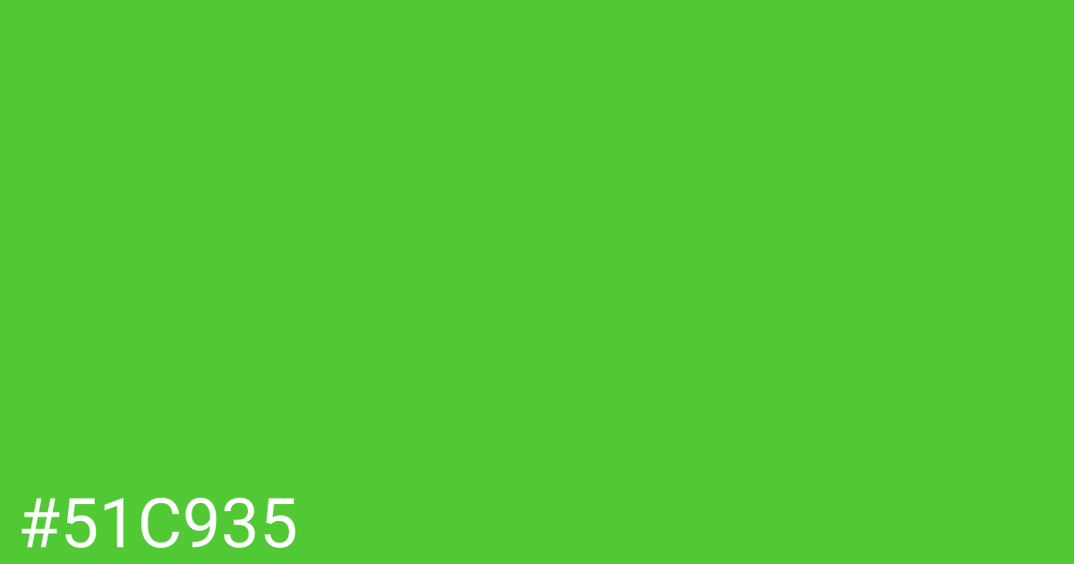 Hex color #51c935 graphic