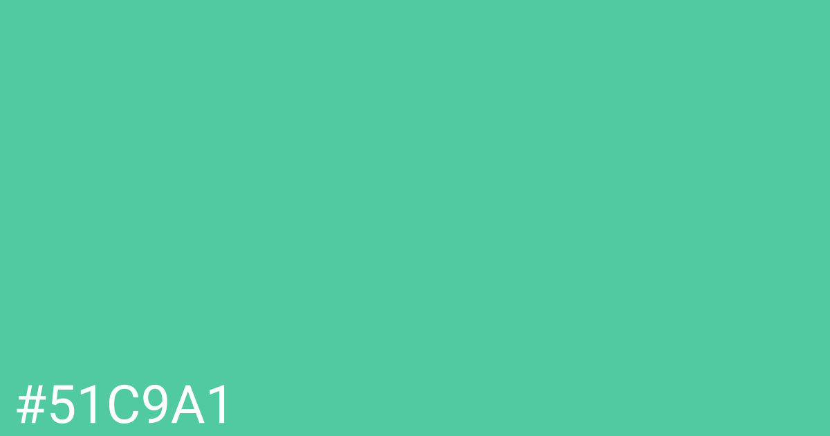 Hex color #51c9a1 graphic