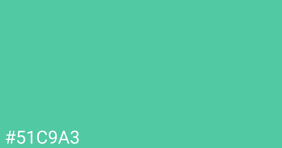 Hex color #51c9a3 graphic