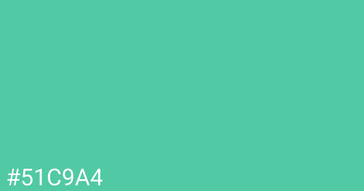 Hex color #51c9a4 graphic