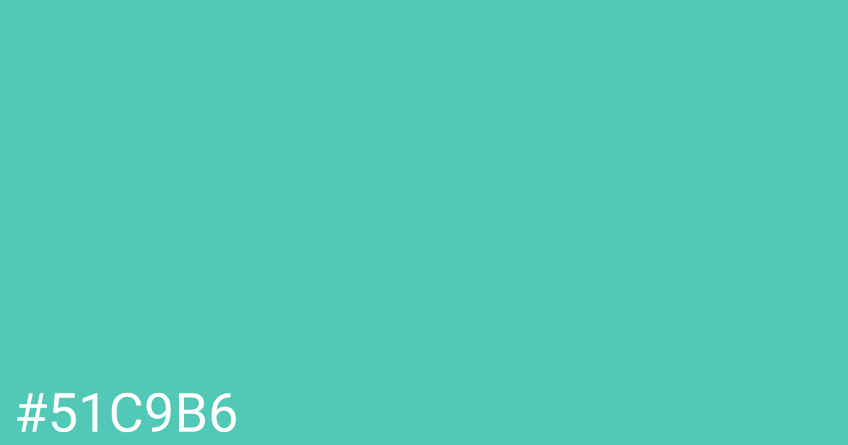 Hex color #51c9b6 graphic