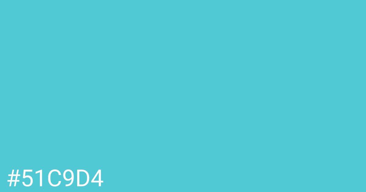 Hex color #51c9d4 graphic