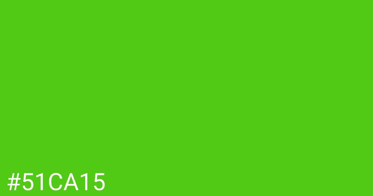 Hex color #51ca15 graphic