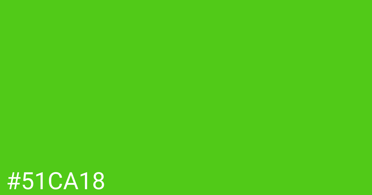 Hex color #51ca18 graphic