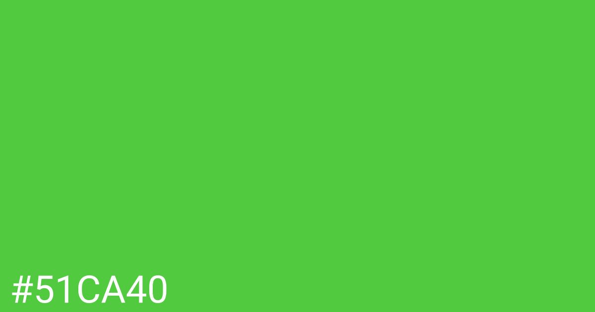 Hex color #51ca40 graphic