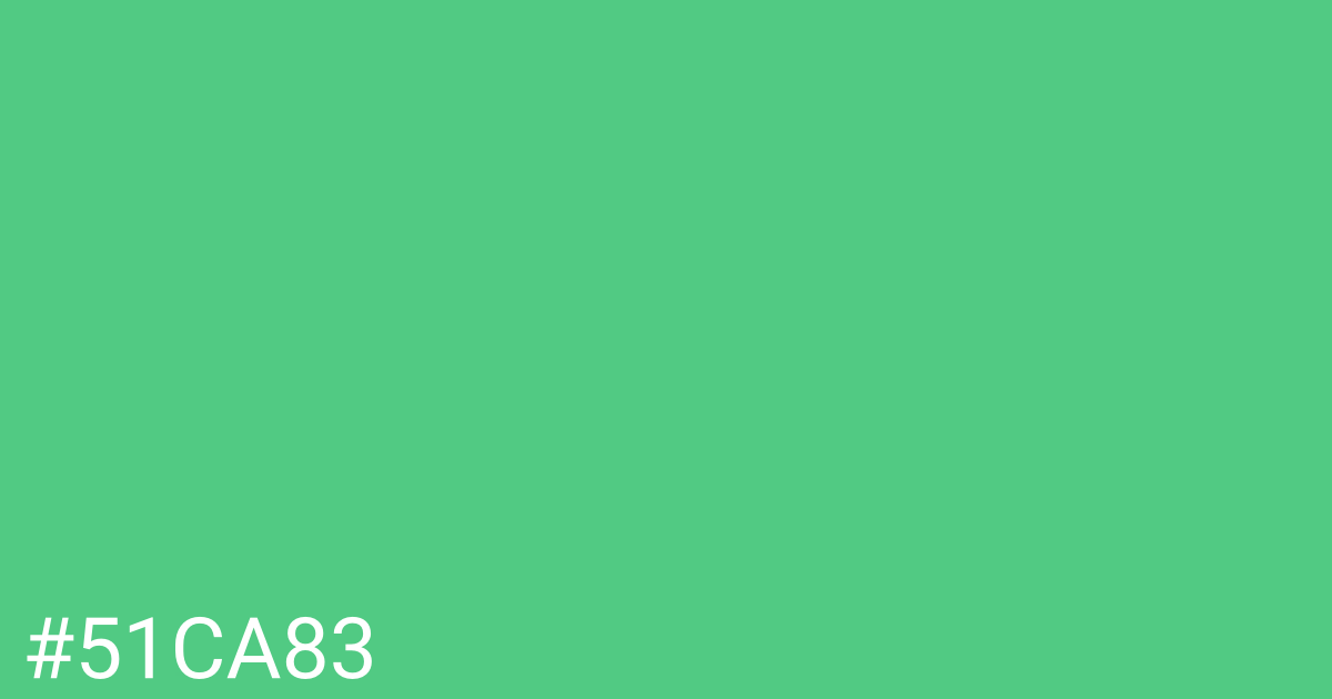 Hex color #51ca83 graphic