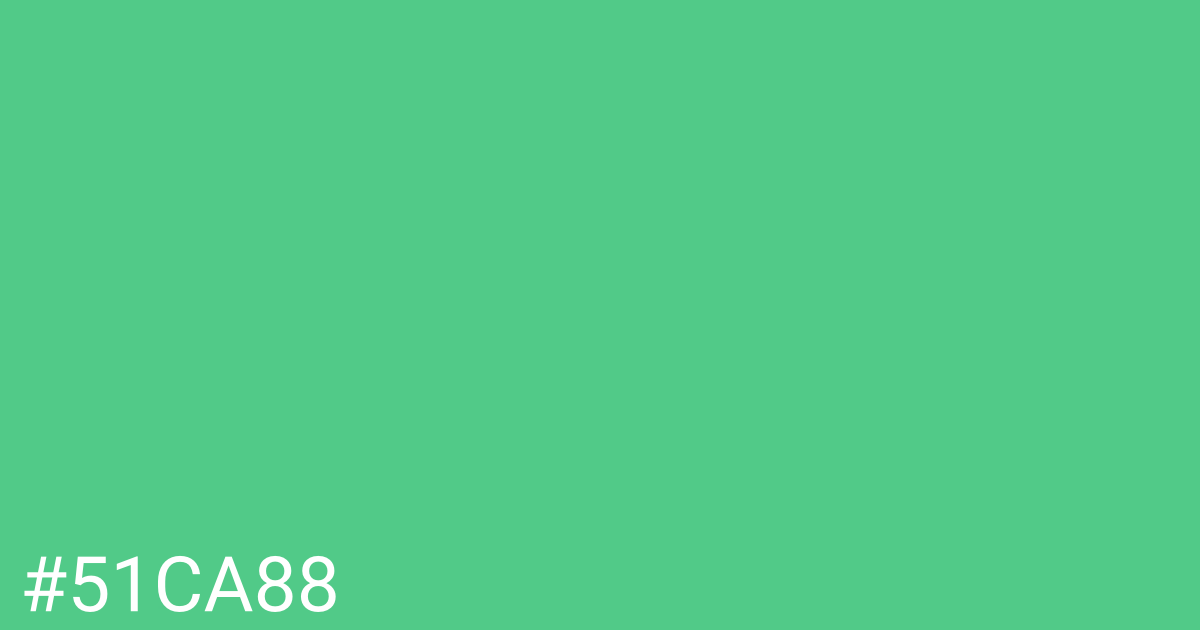 Hex color #51ca88 graphic