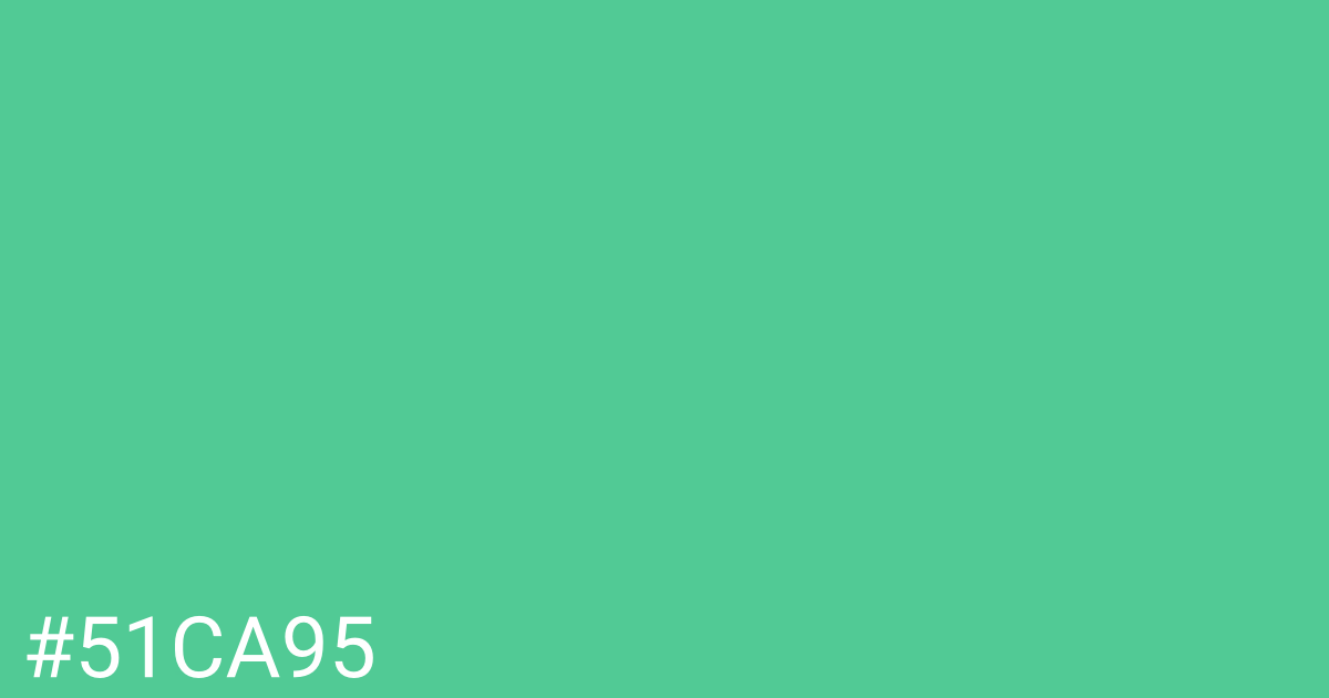 Hex color #51ca95 graphic