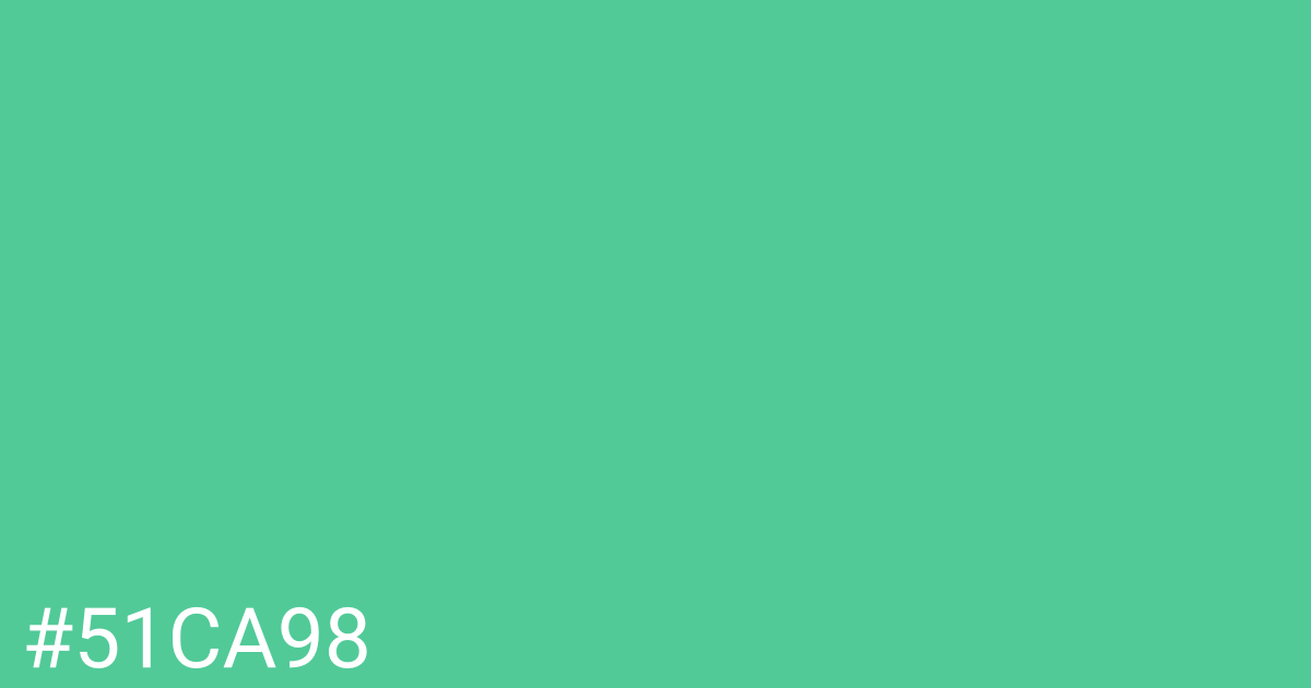 Hex color #51ca98 graphic