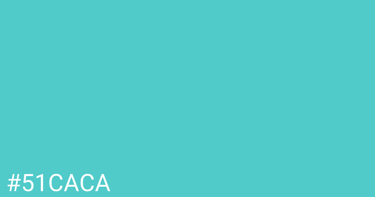 Hex color #51caca graphic