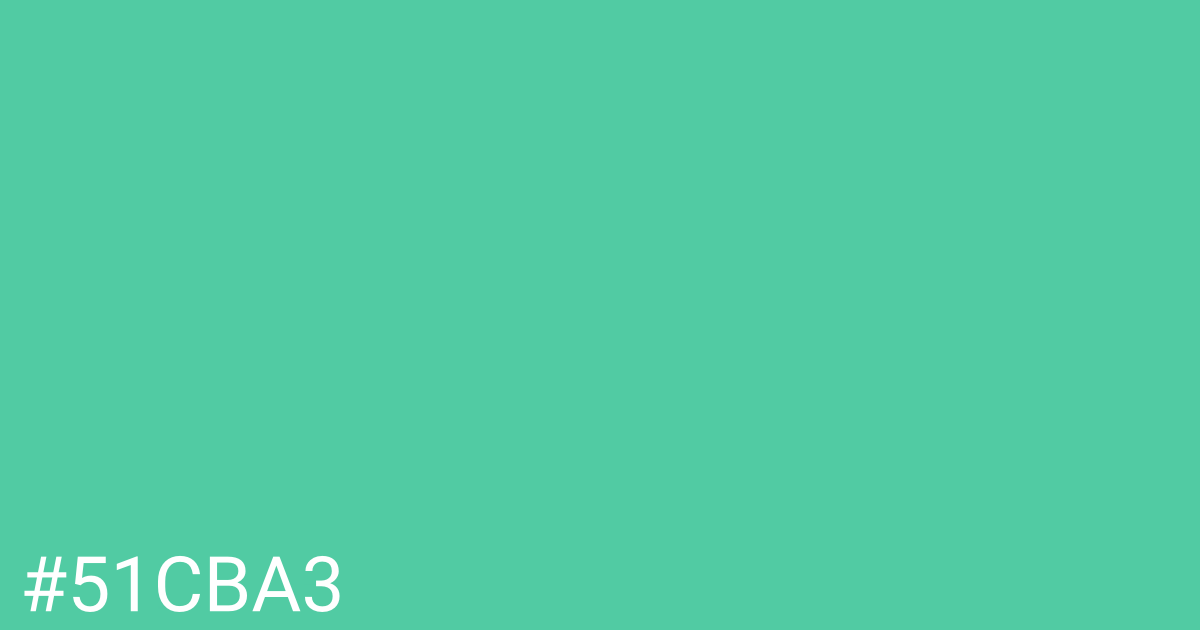 Hex color #51cba3 graphic