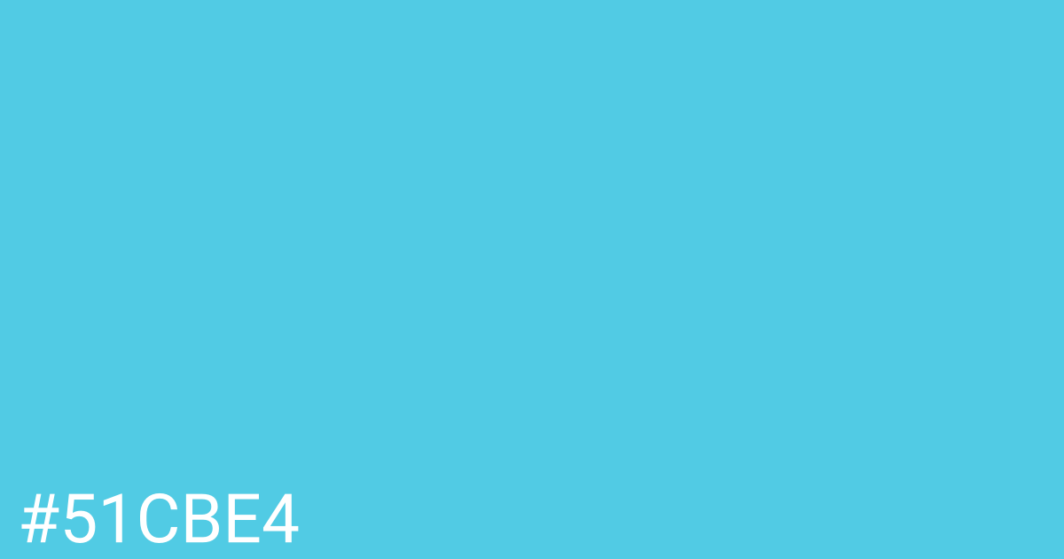 Hex color #51cbe4 graphic