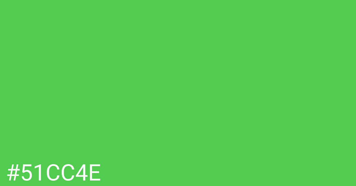 Hex color #51cc4e graphic