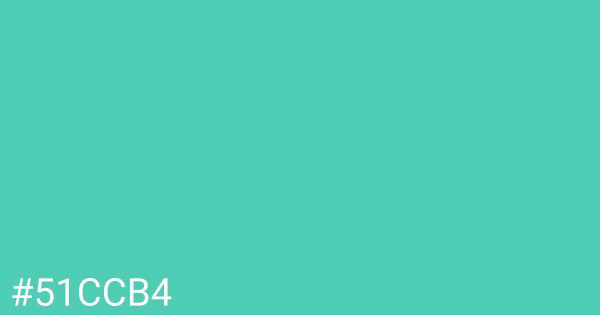 Hex color #51ccb4 graphic