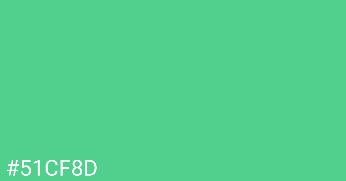 Hex color #51cf8d graphic