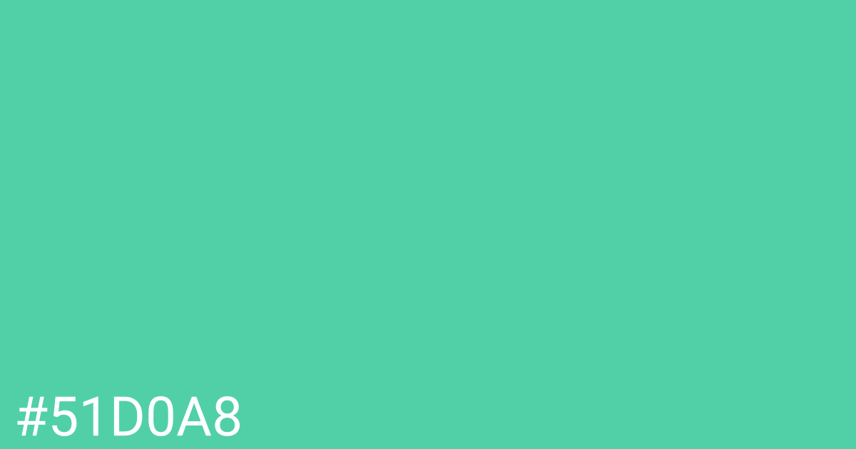 Hex color #51d0a8 graphic