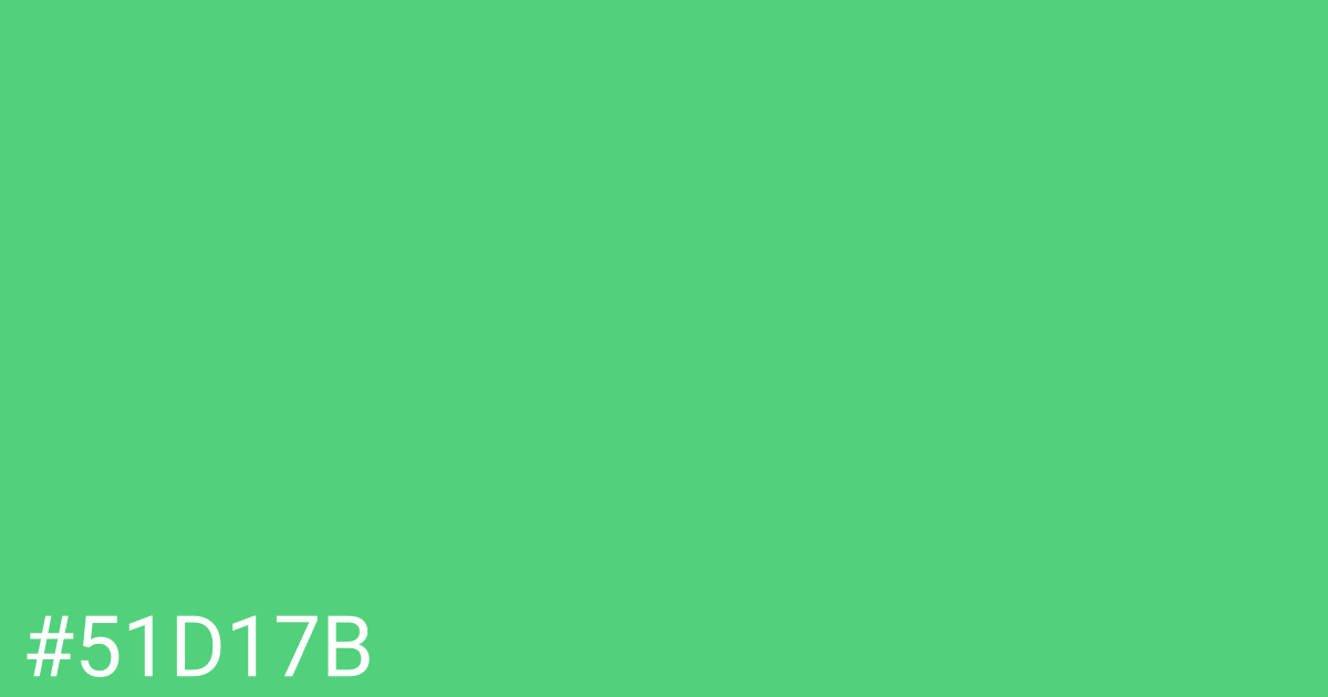 Hex color #51d17b graphic