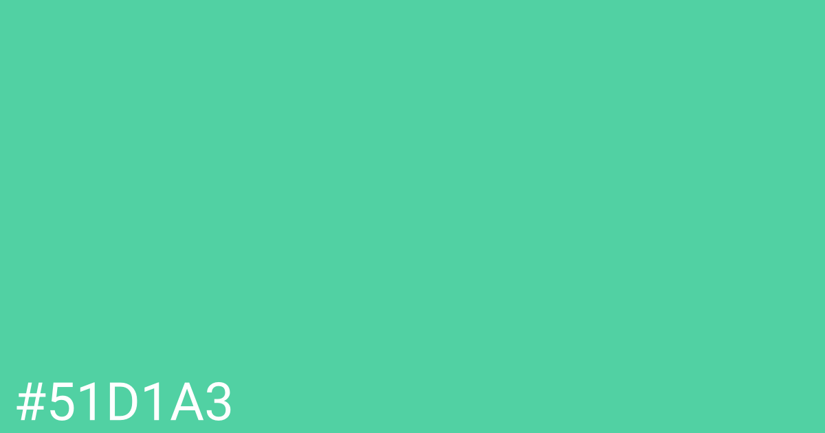 Hex color #51d1a3 graphic