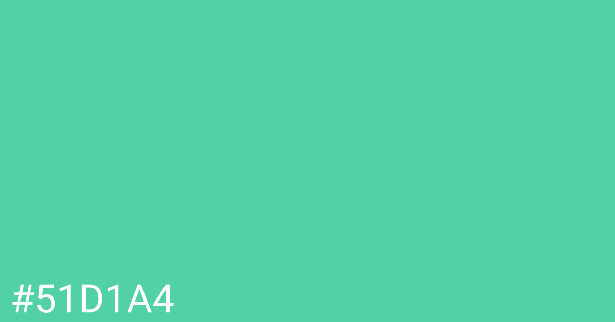 Hex color #51d1a4 graphic