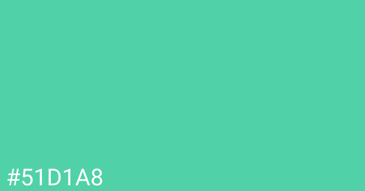 Hex color #51d1a8 graphic