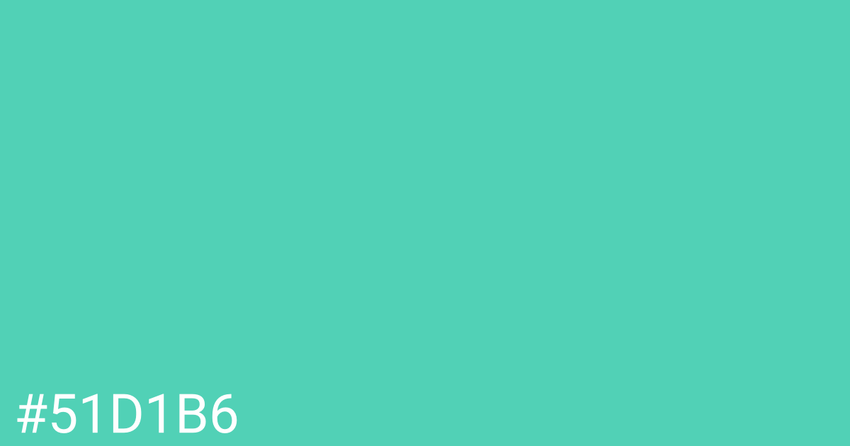 Hex color #51d1b6 graphic