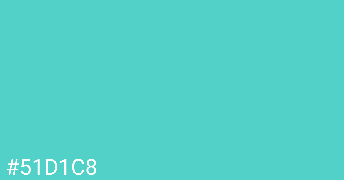 Hex color #51d1c8 graphic