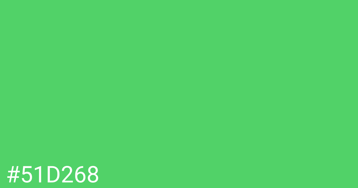 Hex color #51d268 graphic