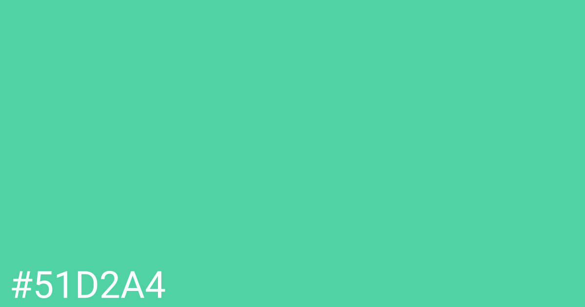 Hex color #51d2a4 graphic