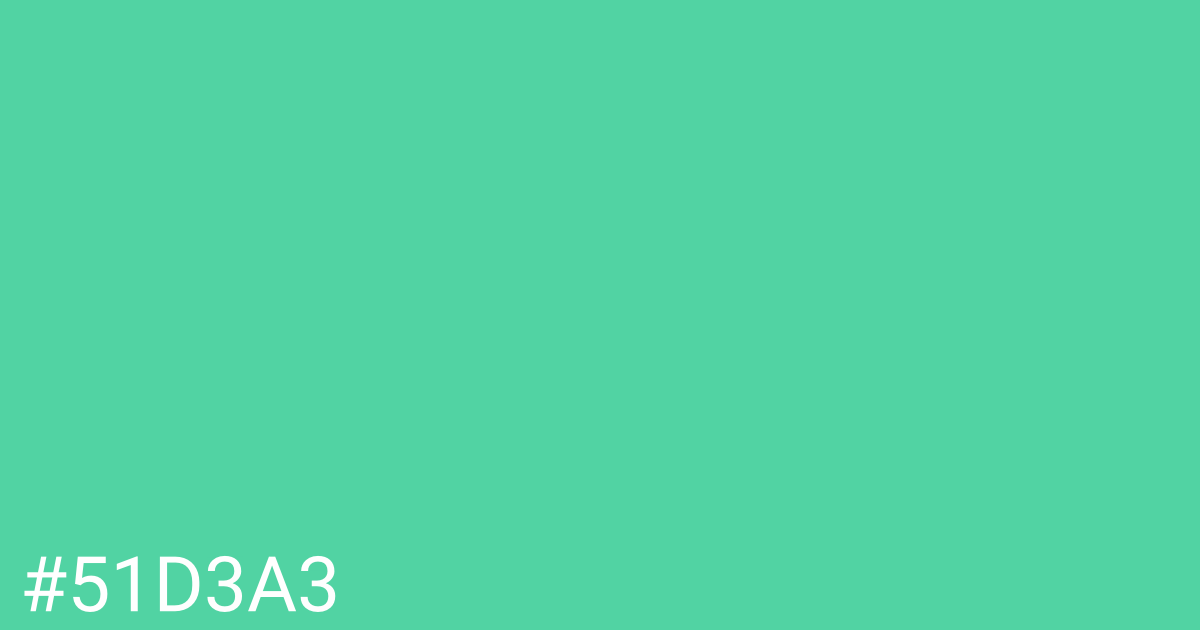 Hex color #51d3a3 graphic