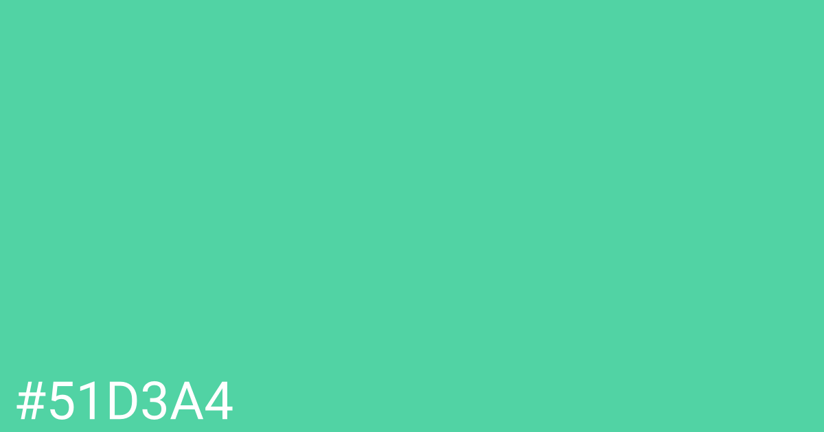 Hex color #51d3a4 graphic