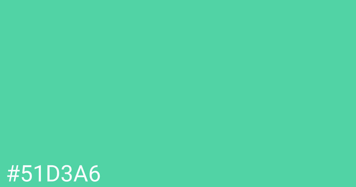 Hex color #51d3a6 graphic