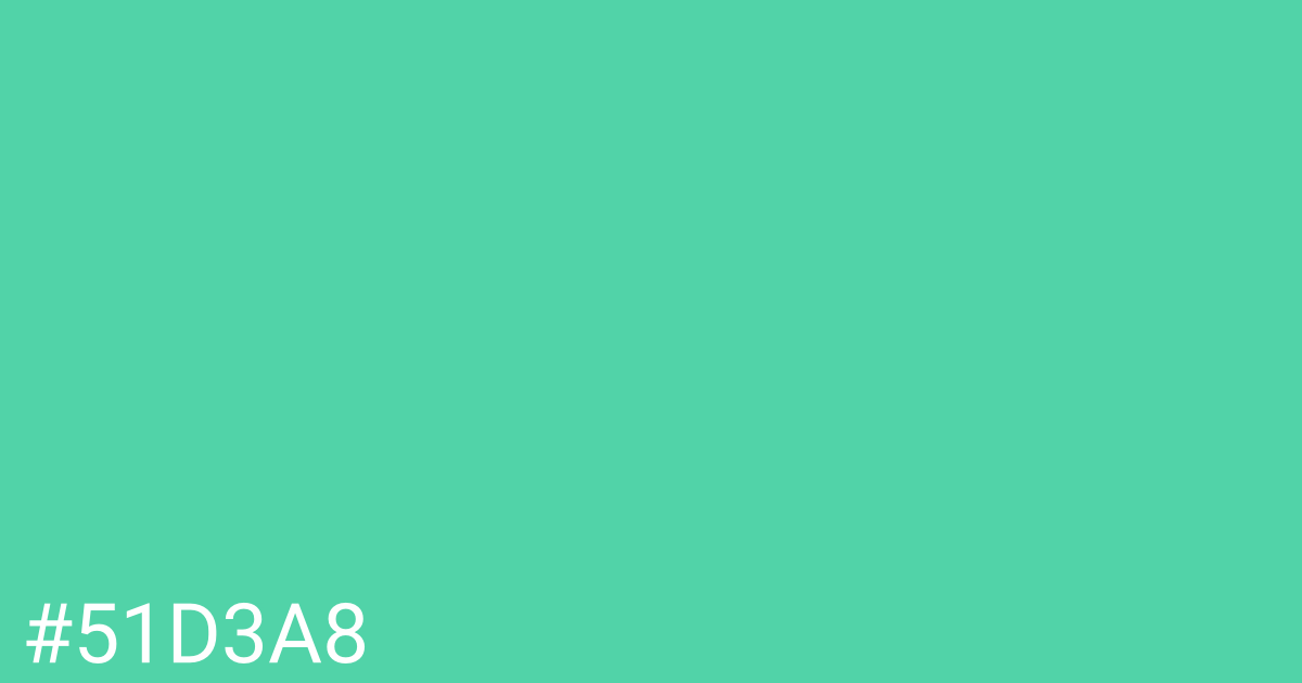 Hex color #51d3a8 graphic