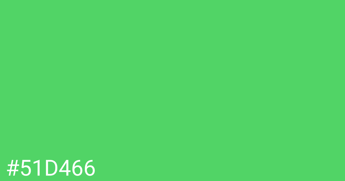 Hex color #51d466 graphic