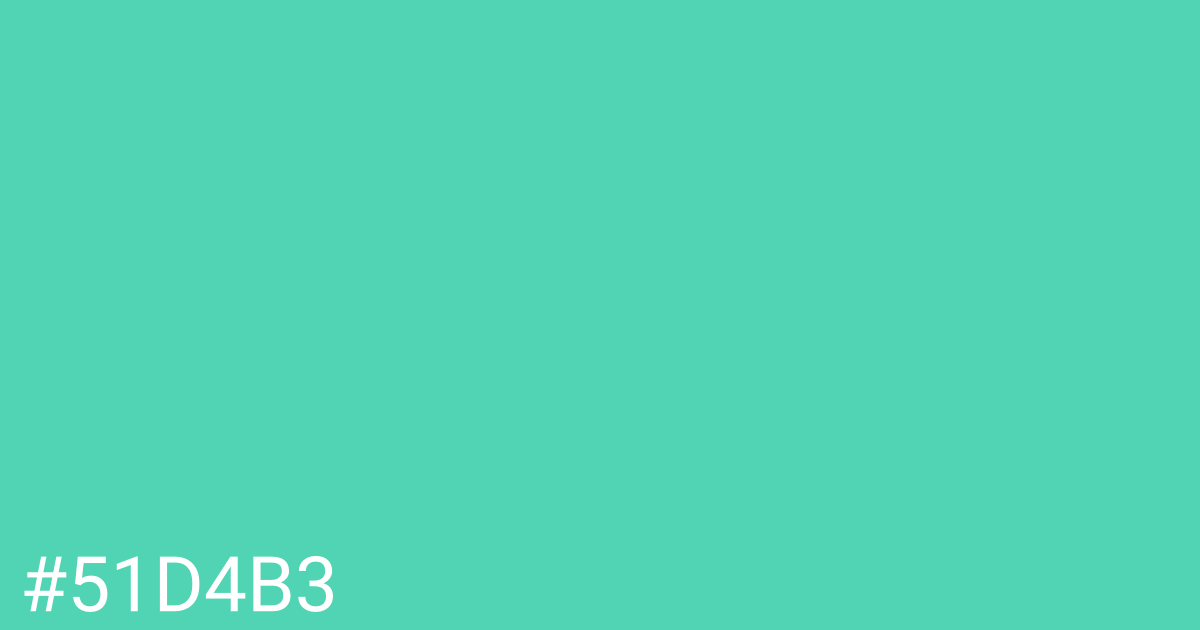 Hex color #51d4b3 graphic