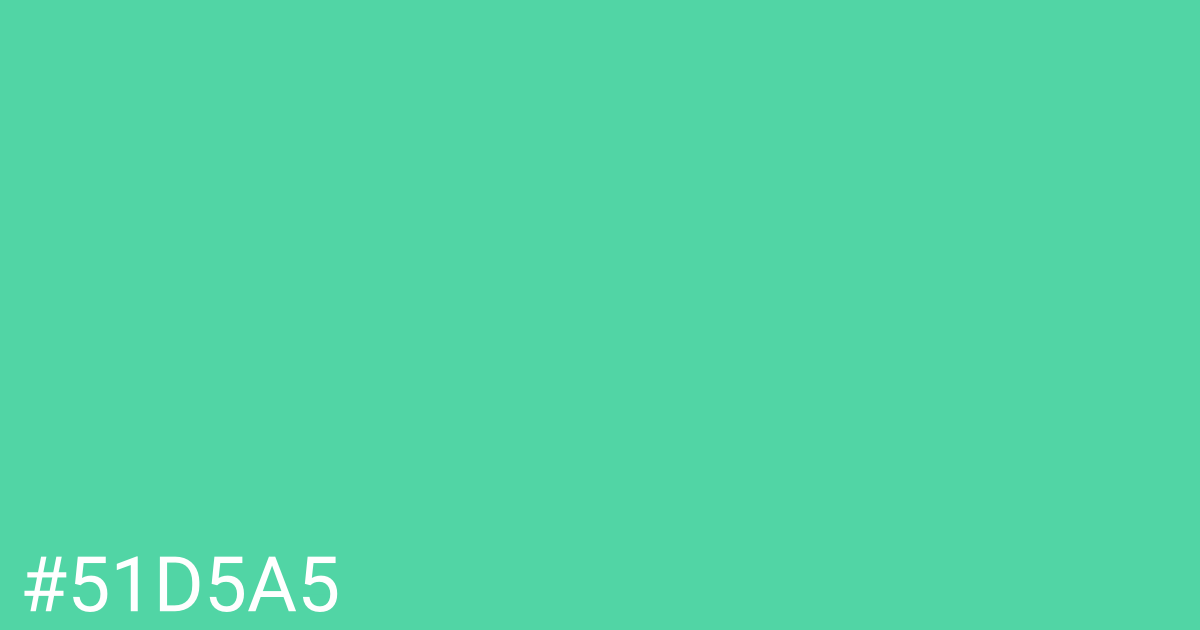 Hex color #51d5a5 graphic