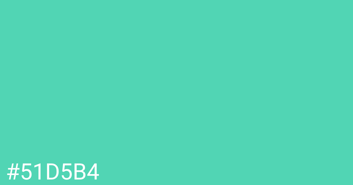 Hex color #51d5b4 graphic