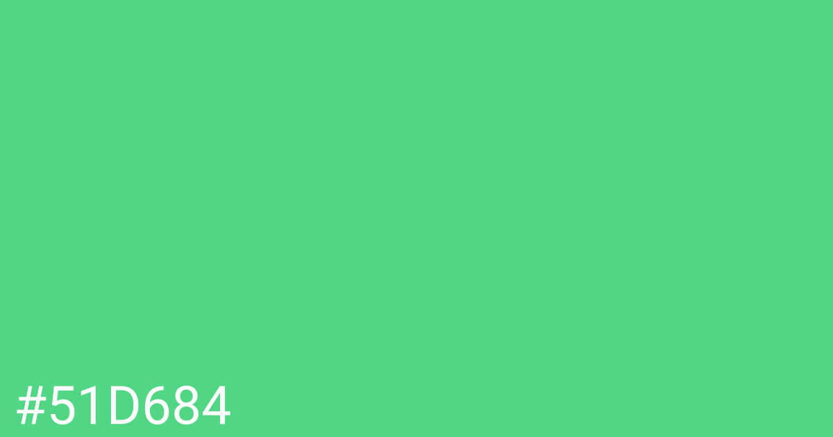 Hex color #51d684 graphic