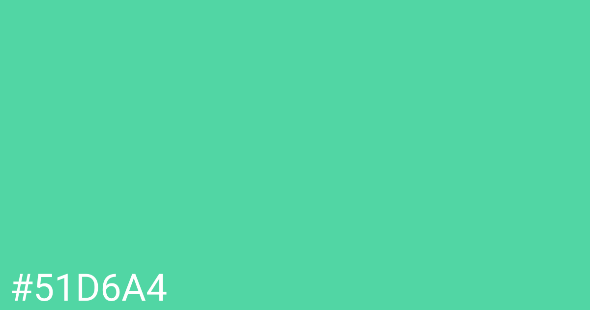 Hex color #51d6a4 graphic