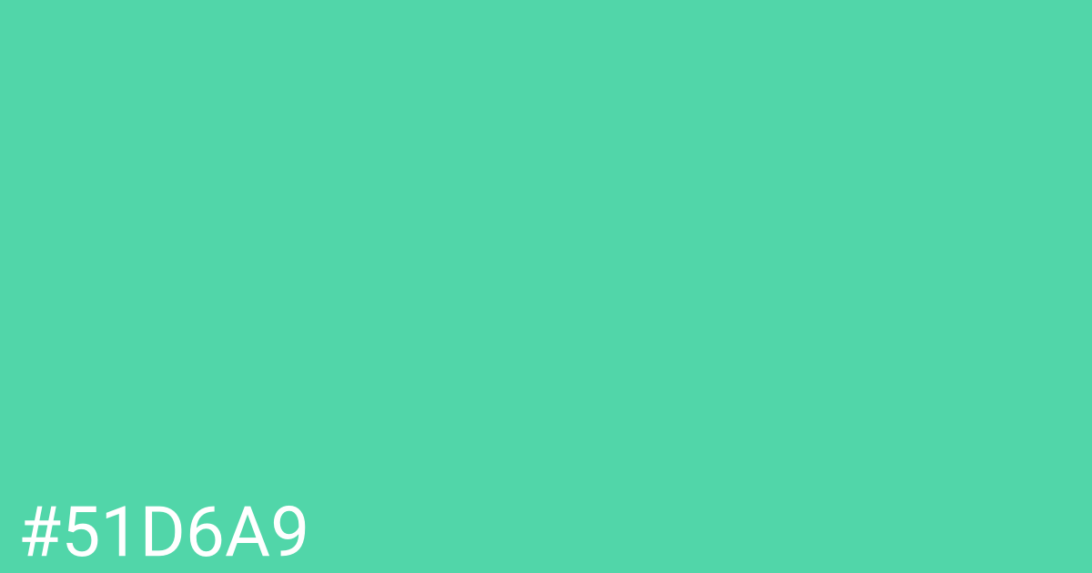 Hex color #51d6a9 graphic