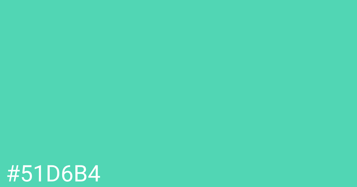 Hex color #51d6b4 graphic