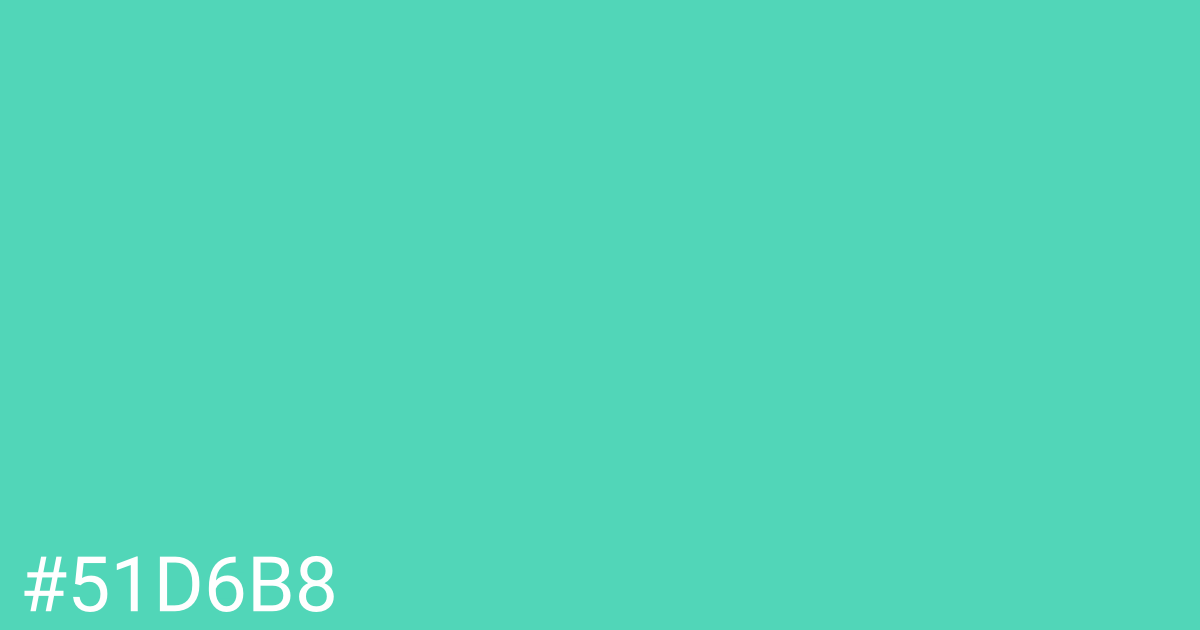 Hex color #51d6b8 graphic