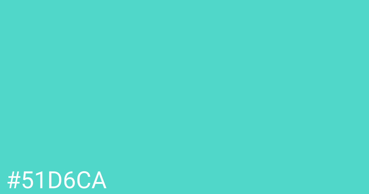 Hex color #51d6ca graphic